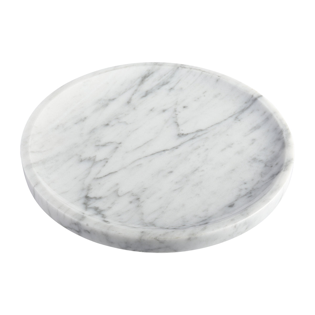 Round Serving Tray - Marble (Arabescato)