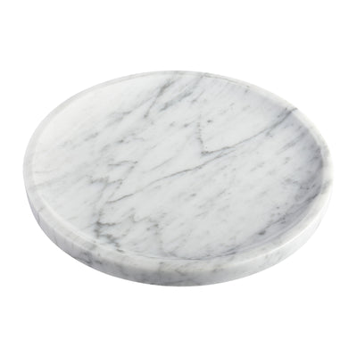 Round Serving Tray - Marble (Arabescato)