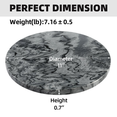 Koville Gray Round Pastry Board (10.9 × 10.9 × 0.7 in) – The Balance of Stillness and Order