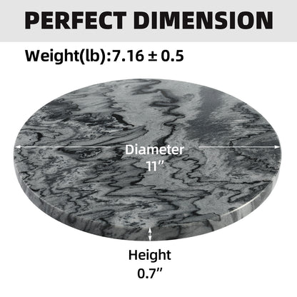Round Pastry Board - Marble (Monte Grigio)