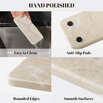 Rectangular Serving Tray - Marble (Crema Beige)