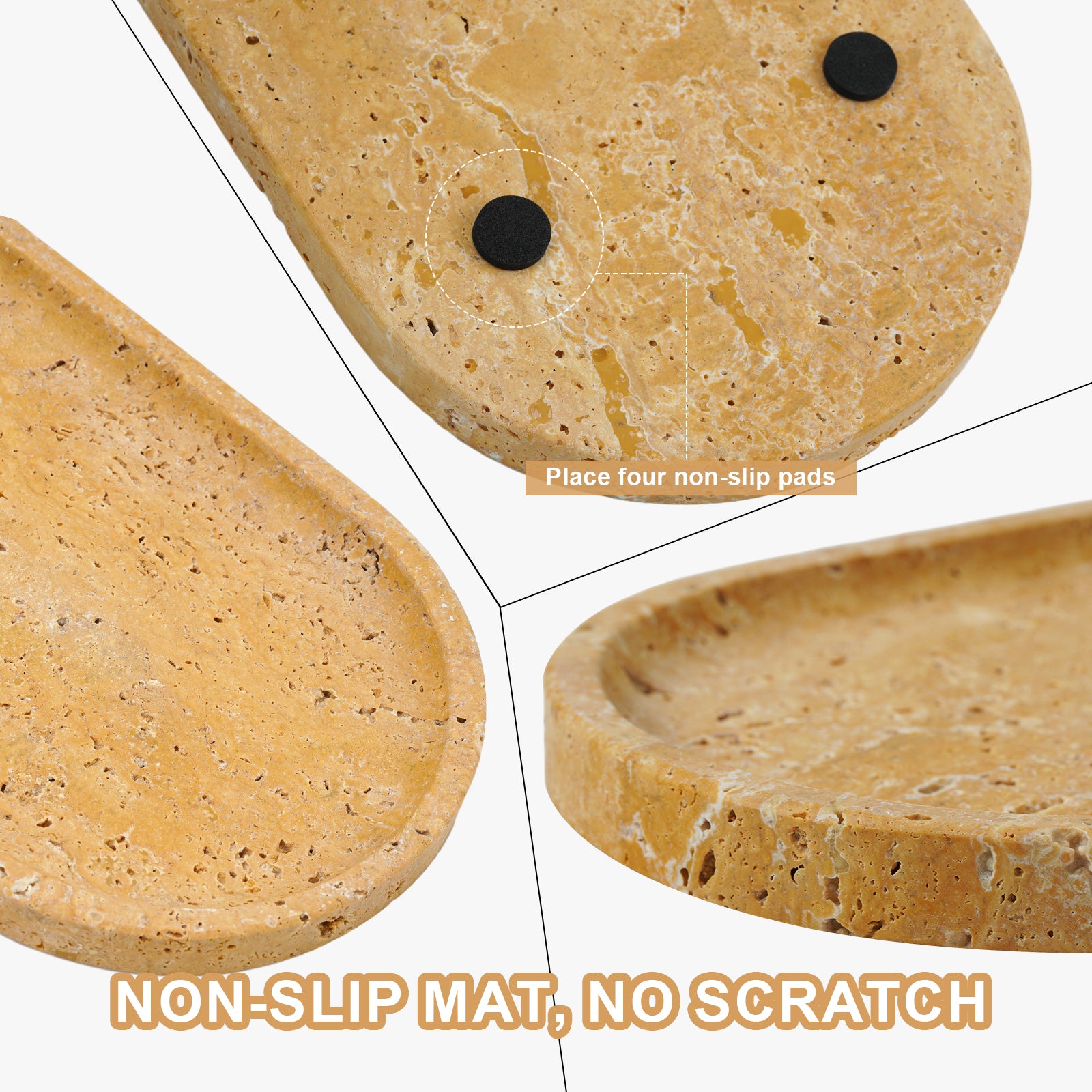 Race Track Tray - Golden (Travertine)