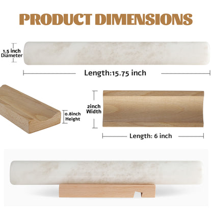 Rolling Pin with Wooden Base Holder - Namib Fantasy