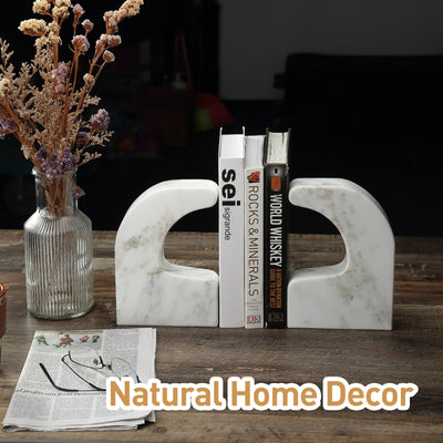 Swan Shaped Bookends - Marble (Oriental Calacatta)