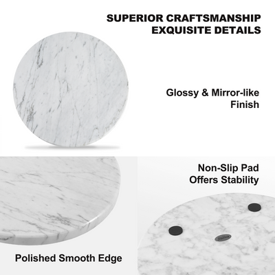Koville White Round Pastry Board – Illuminating Elegant Spaces