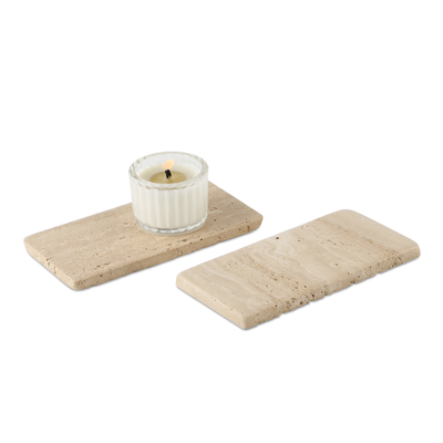 Koville Beige Rectangular Serving Tray – Natural Warmth and Timeless Calm · Natural Pattern B
