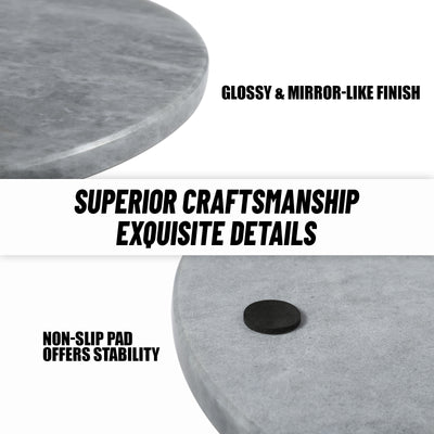 Koville Gray Round Pastry Board (10.9 × 10.9 × 0.6 in) – The Balance of Stillness and Order