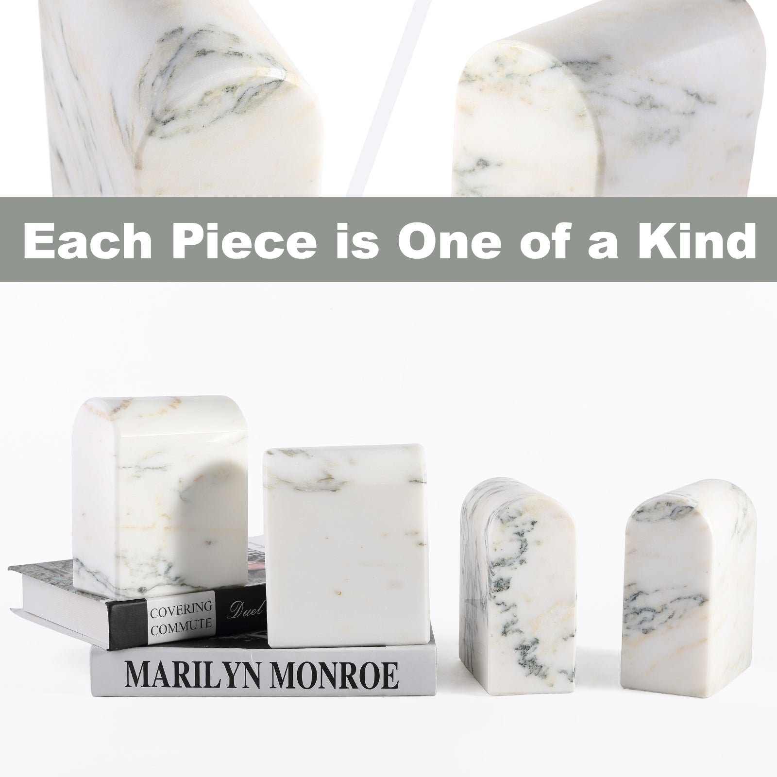 Triumphal Arch Bookends Large - Marble (Oriental Calacatta)