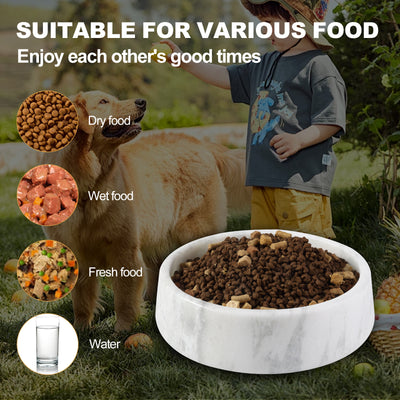Koville White Pet Bowl 9.36 in – Illuminating Elegant Spaces