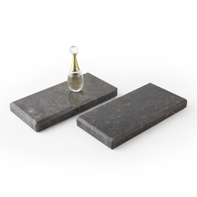 Koville Gray Rectangular Serving Tray – The Balance of Stillness and Order