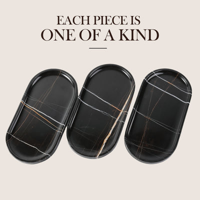 Race Track Tray - Black (Marble)