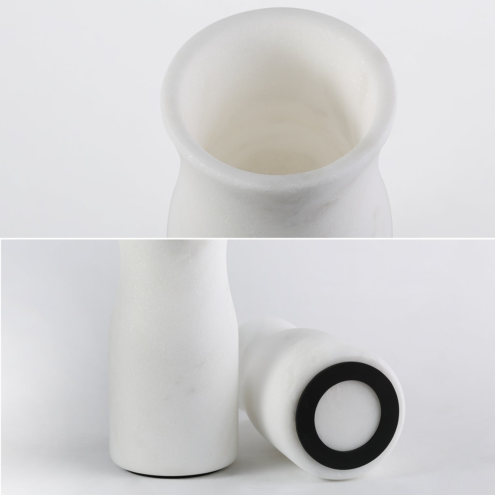 Koville Natural Marble Vase 4.04"-Namib Bianco