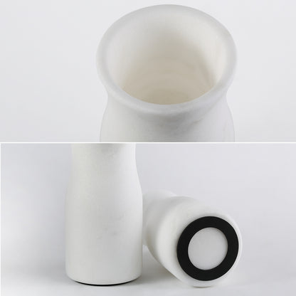 Koville Natural Marble Vase 4.04"-Namib Bianco