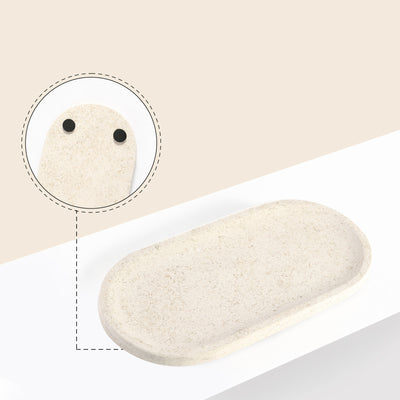 Race Track Tray - Moca Cream Media (Marble)