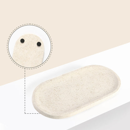 Race Track Tray - Moca Cream Media (Marble)
