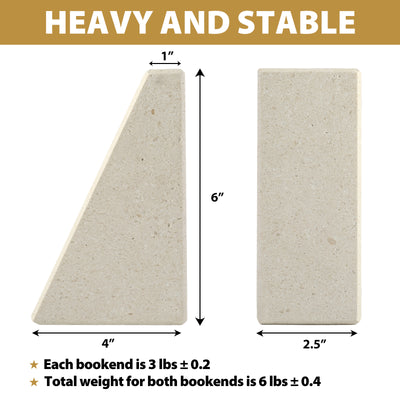 Koville Beige Trapezoid Bookends – Natural Warmth and Timeless Calm · Natural Pattern C