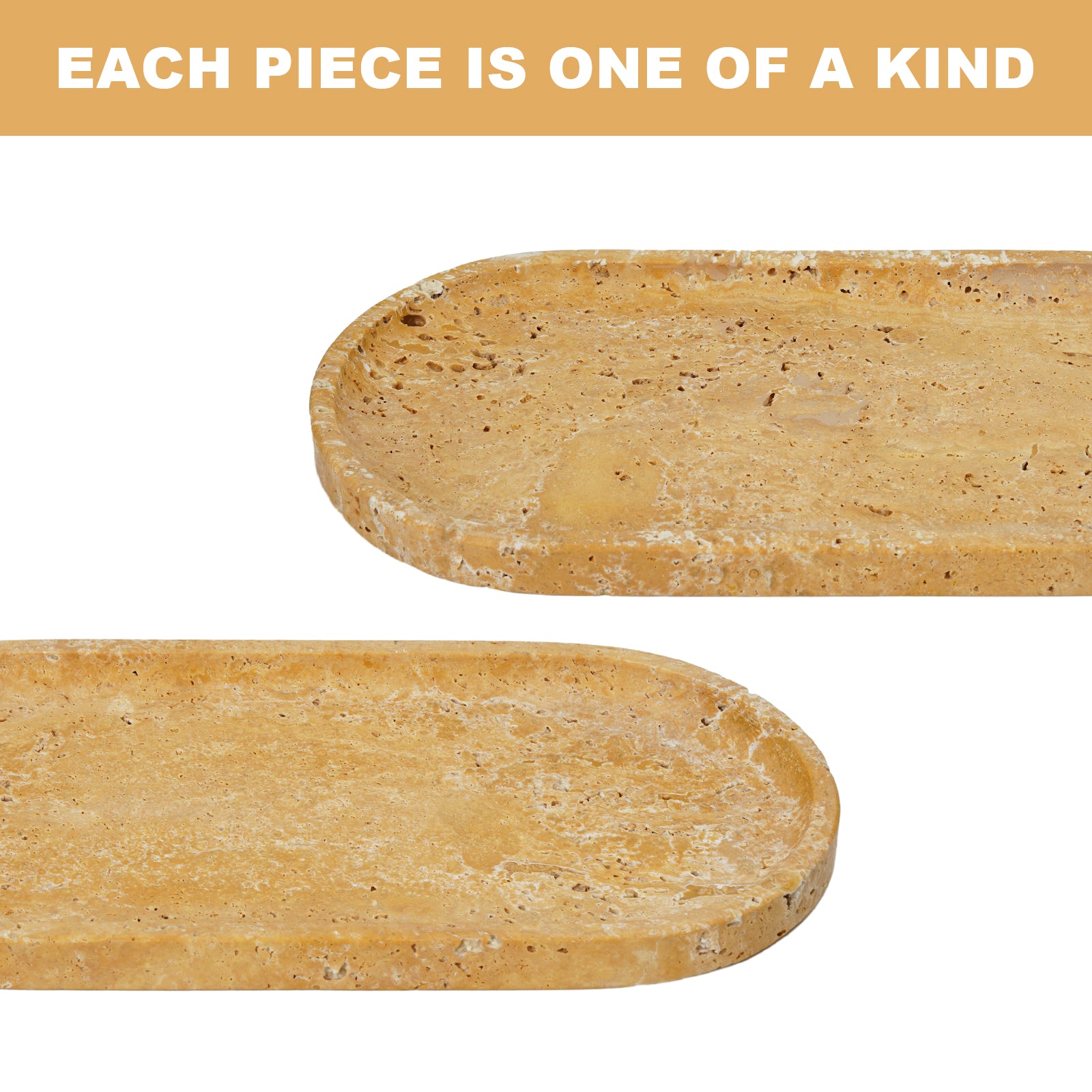 Race Track Tray - Golden (Travertine)