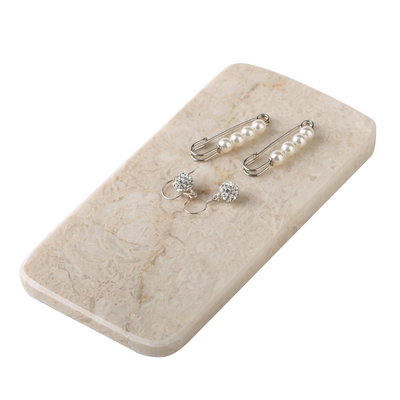 Koville Beige Rectangular Serving Tray – Natural Warmth and Timeless Calm · Natural Pattern A