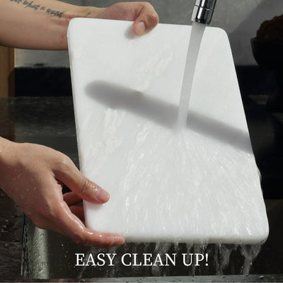Koville White Rectangle Pastry Board – Illuminating Elegant Spaces · Natural Pattern B