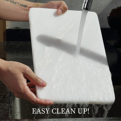 Koville Natural Marble Rectangle Pastry Board-Namib Bianco