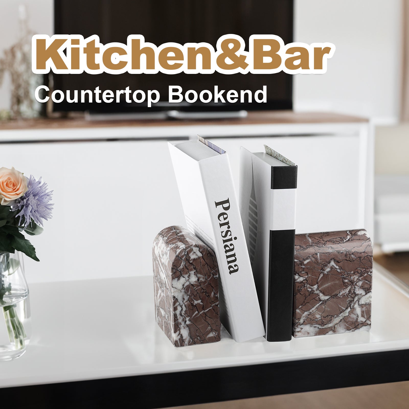 Triumphal Arch Bookends Large - Granite (Leopard)