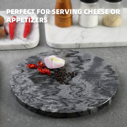Round Pastry Board - Marble (Monte Grigio)