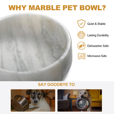 Koville White Pet Bowl 9.36 in – Illuminating Elegant Spaces