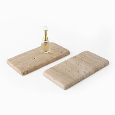 Koville Beige Rectangular Serving Tray – Natural Warmth and Timeless Calm · Natural Pattern B