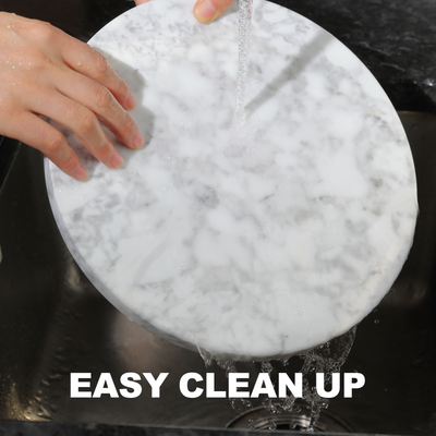 Koville White Round Pastry Board – Illuminating Elegant Spaces