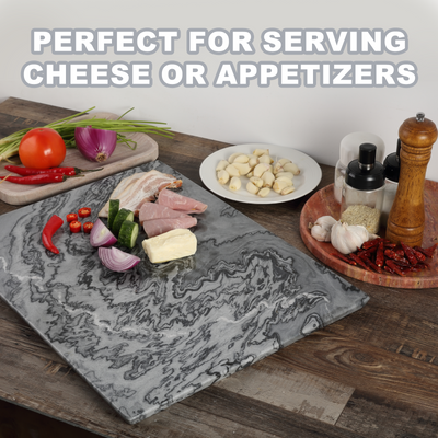 Koville Gray Rectangle Pastry Board – The Balance of Stillness and Order