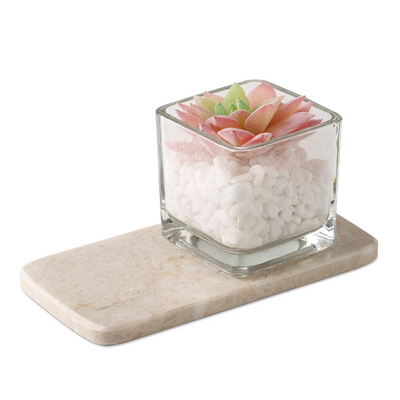 Koville Beige Rectangular Serving Tray – Natural Warmth and Timeless Calm · Natural Pattern A