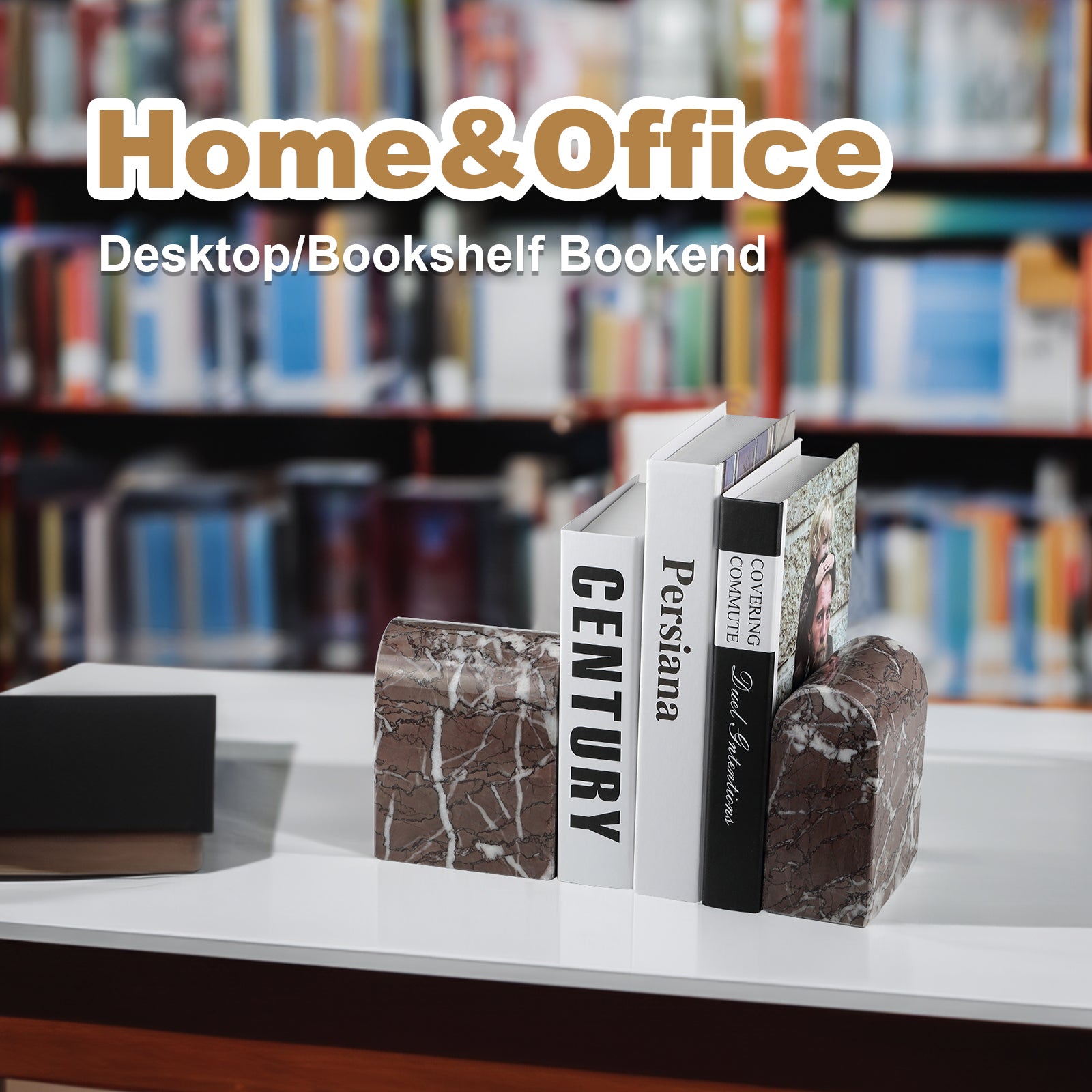 Triumphal Arch Bookends Large - Granite (Leopard)