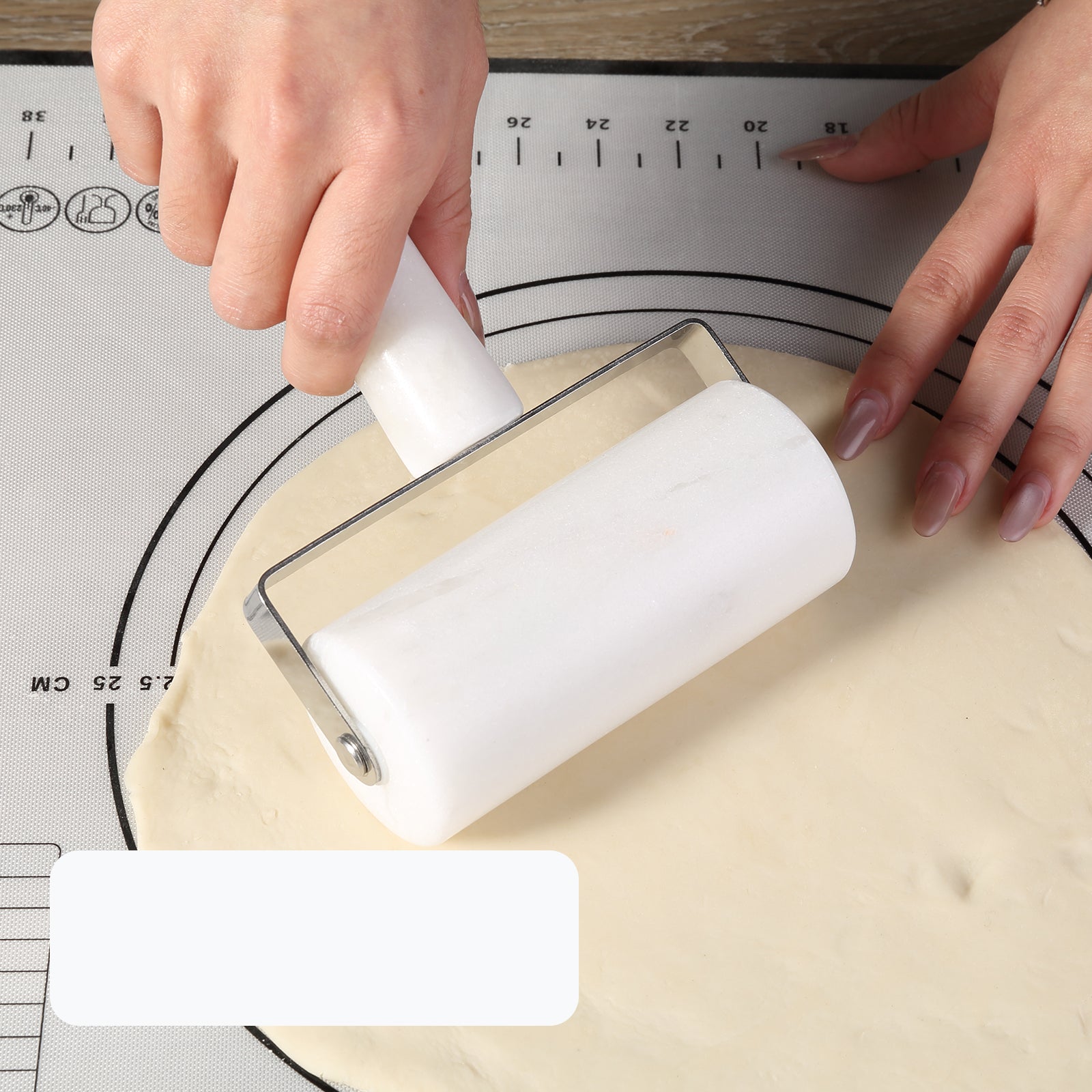 Koville Natural Marble Rolling Pin Pizza Roller-Namib Fantasy