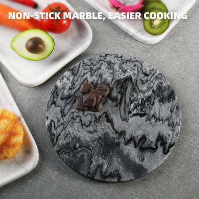 Koville Gray Round Pastry Board (10.9 × 10.9 × 0.7 in) – The Balance of Stillness and Order