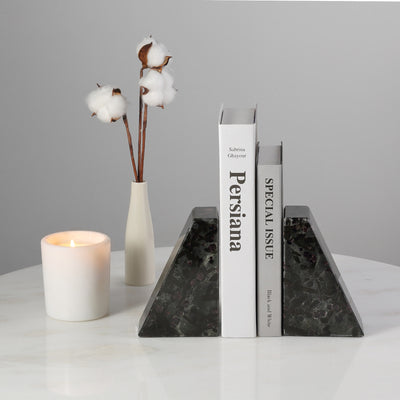 Koville Black Trapezoid Bookends – The Essence of Minimal Elegance