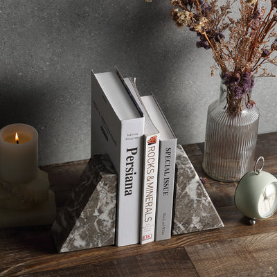 Koville Gray Trapezoid Bookend – The Balance of Stillness and Order