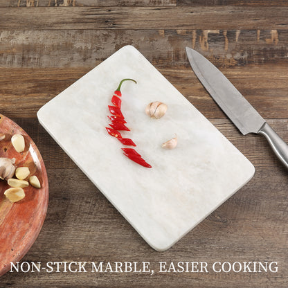 Koville Natural Marble Rectangle Pastry Board-Namib Bianco