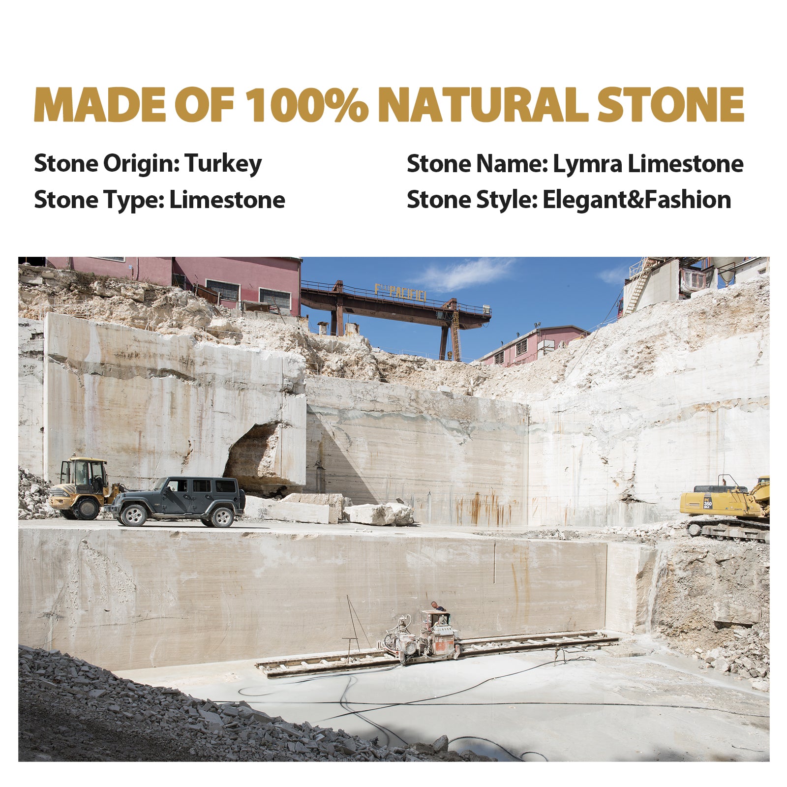 Trapezoid Bookends - Limestone (Lymra)