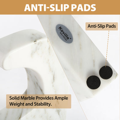 Swan Shaped Bookends - Marble (Oriental Calacatta)