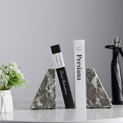 Koville Gray Trapezoid Bookend – The Balance of Stillness and Order