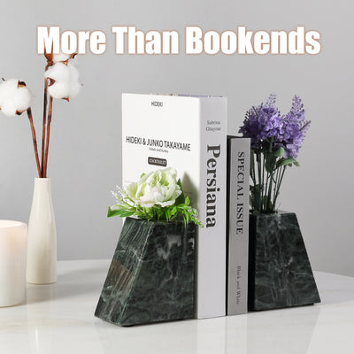 Koville Green Trapezoid Vase Bookends – A Natural Sense of Calm