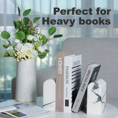 Koville White Triumphal Arch Bookends Large – Illuminating Elegant Spaces · Natural Pattern D