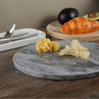 Koville Gray Round Pastry Board (10.9 × 10.9 × 0.6 in) – The Balance of Stillness and Order