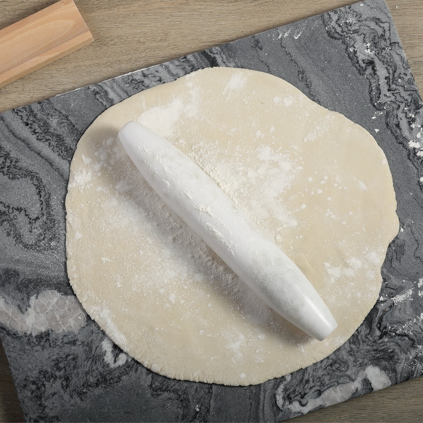 Koville Natural Marble Rolling Pin, 12 inch-Namib Fantasy