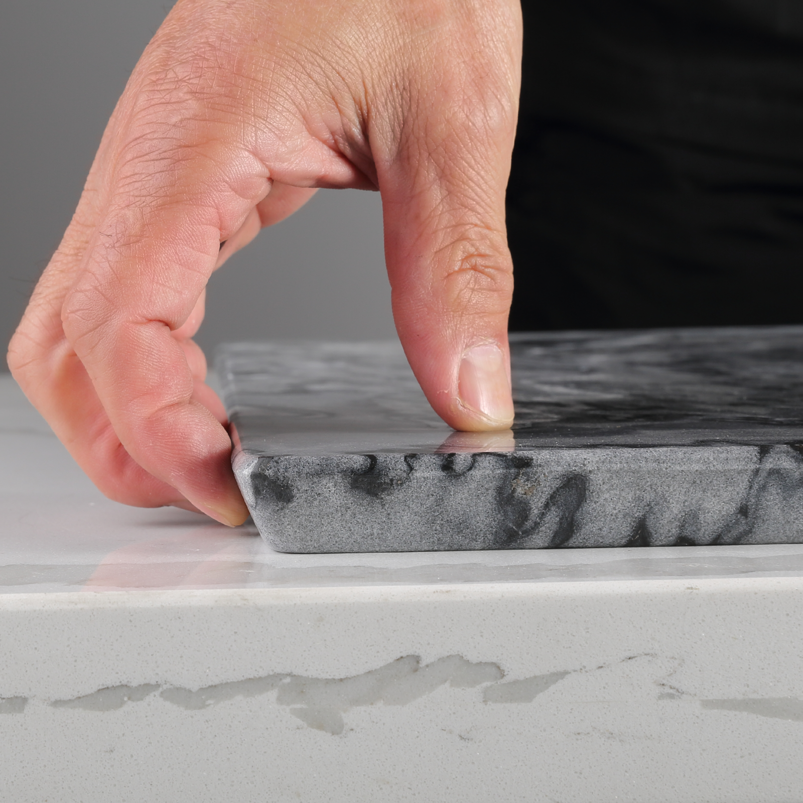 Koville Natural Marble Rectangle Pastry Board-Monte Grigio