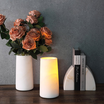 Koville White Vase 3.77 in Cylindrical – Illuminating Elegant Spaces