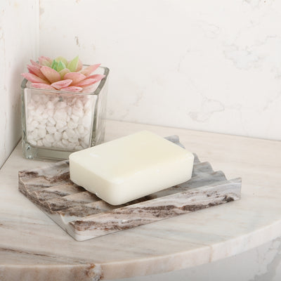 Koville Gray Soap Dish – The Balance of Stillness and Order · Natural Pattern B