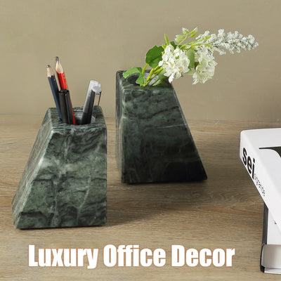 Koville Green Trapezoid Vase Bookends – A Natural Sense of Calm