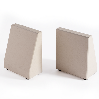 Mayan Pyramids Bookends - Marble (Moleanos Beige)