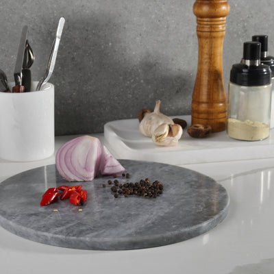 Koville Gray Round Pastry Board (10.9 × 10.9 × 0.6 in) – The Balance of Stillness and Order